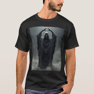 Grappige spook hart handen eng gezicht halloween t-shirt