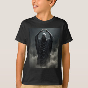 Grappige spook hart handen eng gezicht halloween t-shirt