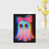 Grappige Spook Trippy Vaporwave Halloween Techno R Kaart (Gele Bloem)
