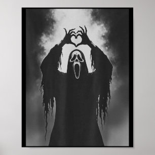 Grappige spookhand hartteken Soky kostuum Hallowee Poster