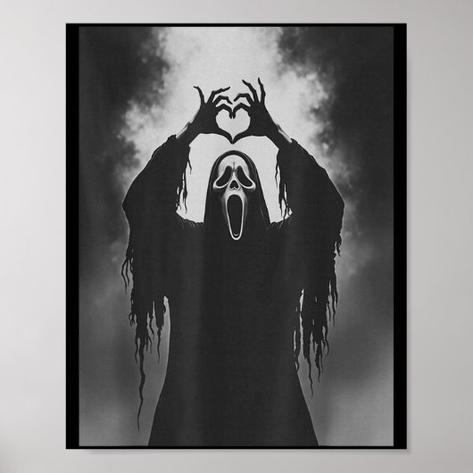 Grappige spookhand hartteken Soky kostuum Hallowee Poster (Voorkant)