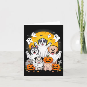 Grappige spookhond Halloween-kostuum voor eigenare Kaart