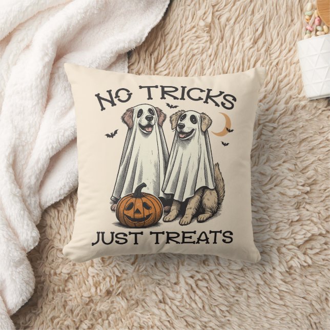 Grappige spookhonden vintage Halloween Kussen (Deken)