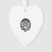 Grappige Spookkat Boe Halloween Dier Spook Kitty T Ornament (voorkant)