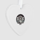 Grappige Spookkat Boe Halloween Dier Spook Kitty T Ornament (voorkant)