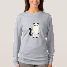 Grappige Spookkat Halloween Griezelen Zwarte Kat K T-shirt