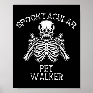 Grappige Spooktacular Pet Walker Halloween Poster