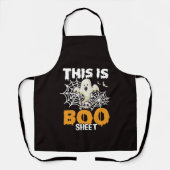 Grappige spookwoordspeling Dit is Boo Sheet Schort (Voorkant)