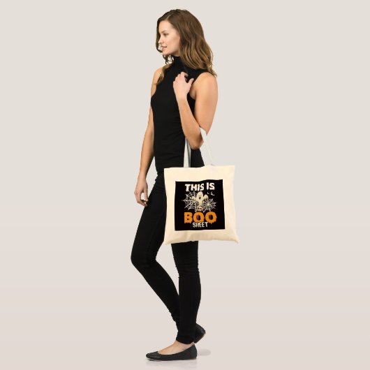 Grappige spookwoordspeling Dit is een boekenblad Tote Bag (Voorkant (model))