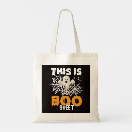 Grappige spookwoordspeling Dit is een boekenblad Tote Bag (Achterkant)