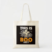 Grappige spookwoordspeling Dit is een boekenblad Tote Bag (Voorkant)