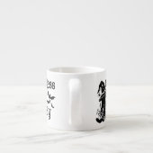 Grappige Spooky Cut Kinderloze Kattenvrouw Espresso Kop (Achterkant)