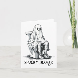 Grappige Spooky Dookie Onvolwassen Halloween Kaart