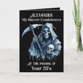 Grappige Spooky Grim Reaper 30e verjaardag voor he Kaart (Voorkant)