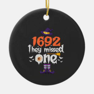 Grappige Spooky Halloween Heks Ze Mist Een Cadeau Keramisch Ornament