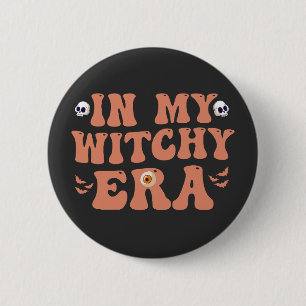 Grappige Spooky Halloween In Mijn Heks Era Gift Ronde Button 5,7 Cm