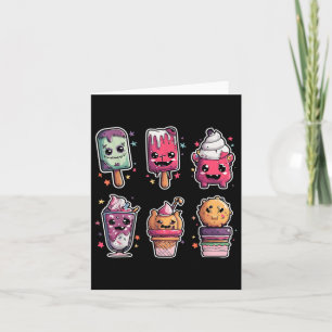 Grappige Spooky Horror Halloween Ice Cream Summer  Kaart