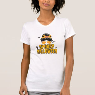 Grappige spooky mama halloween moeder heks t-shirt