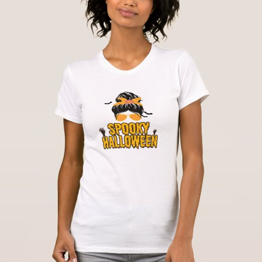 Grappige spooky mama halloween moeder heks t-shirt (Voorkant)