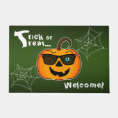 Grappige Spooky Pompoen iconische winkS Trick or t Deurmat (Voorkant)