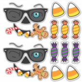 Grappige Spooky Pumpkin iconische knipoog S met tr Sticker (Voorkant)