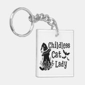 Grappige Spooky Schattigee Halloween Kinderloze Ca Sleutelhanger (Voorkant Links)