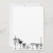 Grappige Spooky Scribbles Halloween Cocktail Party Kaart (Achterkant)