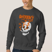 Grappige Spooky Smoky Skull Halloween gepersonalis Trui (Voorkant)