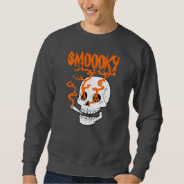 Grappige Spooky Smoky Skull Halloween gepersonalis Trui