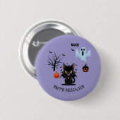 Grappige Spooky Vampire Cat Halloween Ronde Button 5,7 Cm (Voorkant /achterkant)
