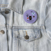 Grappige Spooky Vampire Cat Halloween Ronde Button 5,7 Cm (In situ)