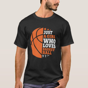 Grappige sport Een meisje dat houdt van basketbal T-shirt