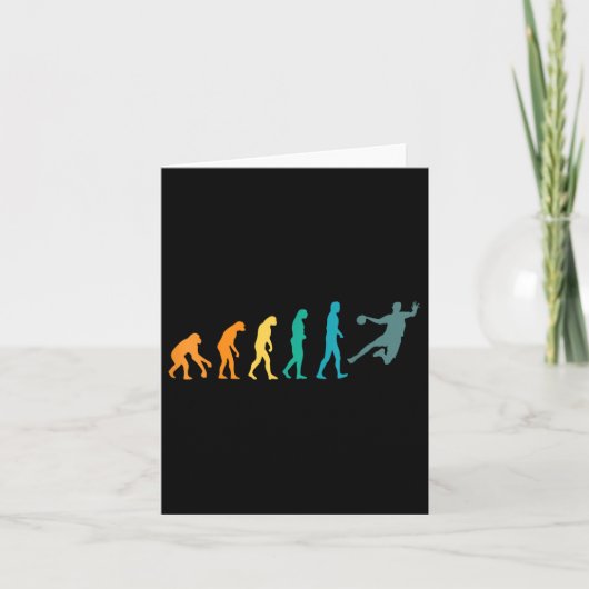 Grappige sport evolutie handbal kaart (Voorkant)