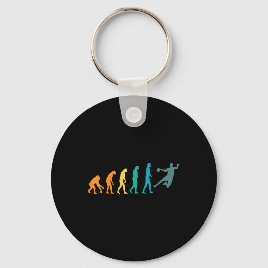 Grappige Sport Evolutie Handbal Sleutelhanger (Voorkant)