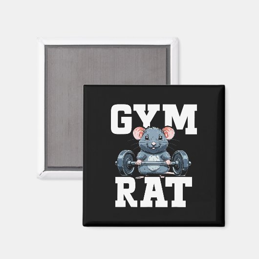 Grappige Sport Gym Rat Fitness Bodybuilding Magneet (Voorkant / Achterkant)