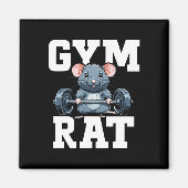 Grappige Sport Gym Rat Fitness Bodybuilding Magneet (Voorkant)