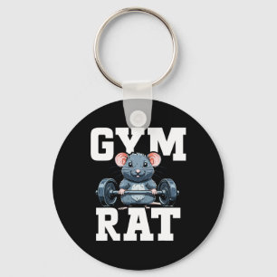Grappige Sport Gym Rat Fitness Bodybuilding Sleutelhanger