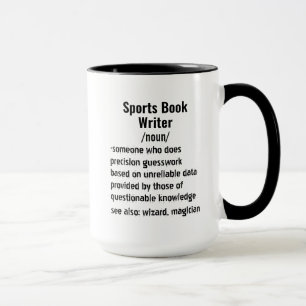Grappige sportboekschrijver definitie cadeaus mok