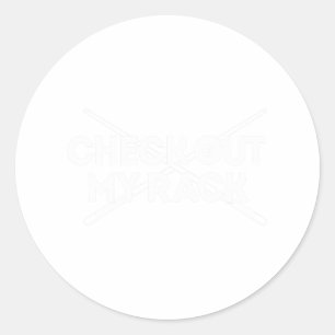 Grappige sporten Bekijk mijn rack biljart zwembad Ronde Sticker