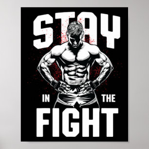 Grappige sportinstructeur bokscoach sportliefhebbe poster
