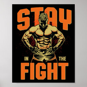 Grappige Sportinstructeur Bokstrainer Sportliefheb Poster