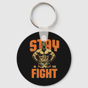Grappige sportinstructeur bokstrainer sportliefheb sleutelhanger