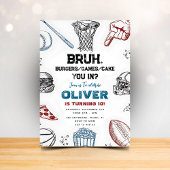 Grappige sportparty-uitnodiging voor vrienden kaart