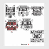 grappige sportquote afdrukbaar sticker (Vel)