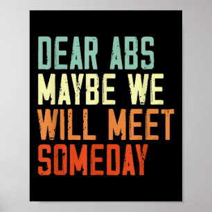 Grappige sportschool citaat Beste buikspieren, mis Poster