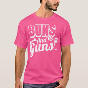 Grappige sportschool fitness broodjes en Pistolen T-shirt