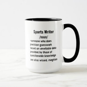 Grappige sportverslaggever definitie cadeaus voor mok