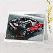 Grappige sportwagen Jumbo Verjaardag Kaart (Gele Bloem)