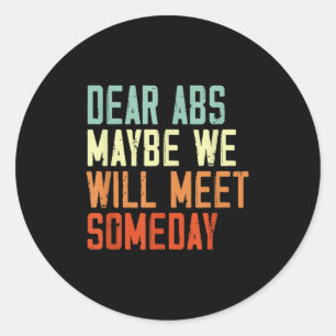 Grappige Sportzaal Quote Beste Buikspieren, Missch Ronde Sticker