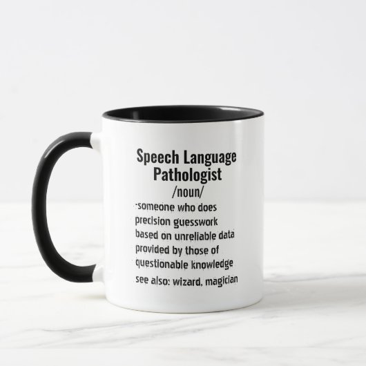 Grappige Spraak Taal Patholoog Definitie geschenke Mok (Links)